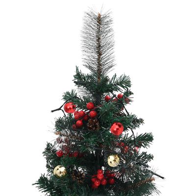 vidaXL Umjetno osvijetljeno božićno drvce za stazu 2 kom 76 cm PVC