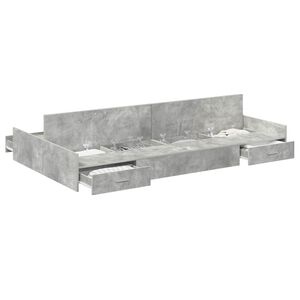 vidaXL Krevet s ladicama Betonski sivi 120 x 200 cm Konstruirano drvo