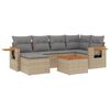 vidaXL 7-dijelni set vrtnih sofa od poliratana s jastucima bež