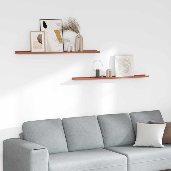 vidaXL Polica na zidu 2 pcs Crvena 115 x 9 x 3 cm Konstruirano drvo