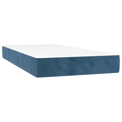 vidaXL Box spring krevet s madracem tamnoplavi 80 x 200 cm baršunasti