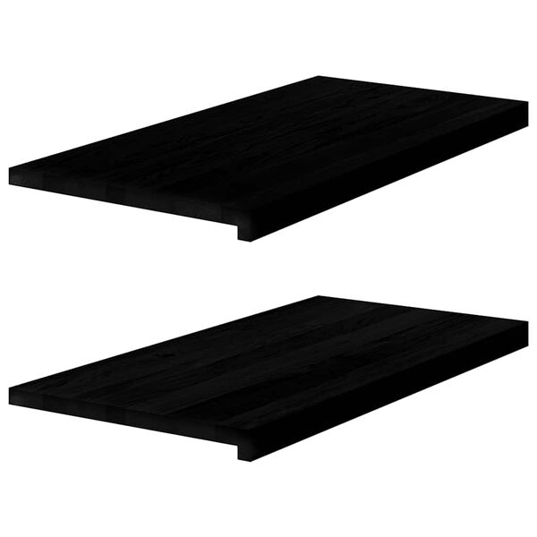 vidaXL Prozorske klupice 2 kom tamnosmeđe 80x40x2 cm masivne hrast