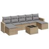 vidaXL 8-dijelni set vrtnih sofa od poliratana s jastucima bež