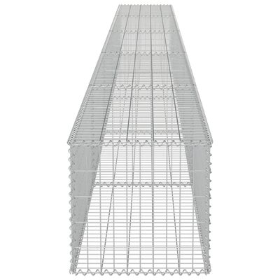 vidaXL Gabionski zid s poklopcima od pocinčanog čelika 600 x 50 x 50 cm