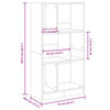 vidaXL Regal za knjige bijeli 57 x 28,5 x 107,5 cm konstruirano drvo