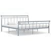 vidaXL Okvir za krevet sivi metalni 180 x 200 cm