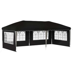vidaXL Rastezljivi &scaron;ator za zabave 575 x 289 x 245 cm Crna