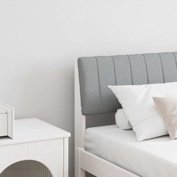 vidaXL Tapecirani uzglavlje Svijetlo siva 180 cm Čvrsto borovo drvo