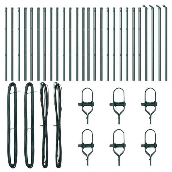 vidaXL Stup za ogradu 26 pcs Zelena 3,2 x 3,2 x 80 cm