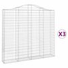 vidaXL Lučne gabionske ko&scaron;are 3 kom 200x30x180/200cm pocinčano željezo