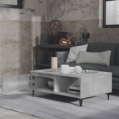 vidaXL Stolić za kavu siva boja betona 90 x 60 x 35 cm od iverice