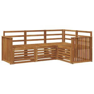 vidaXL Setovi sofa 4 pcs Prirodna Čvrsto drvo akacije