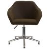 vidaXL Okretna uredska stolica od tkanine tamnosmeđa