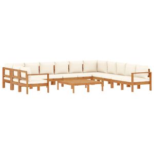vidaXL 9-dijelna set vrtnih sofa s jastucima masivno bagremovo drvo