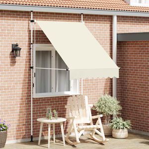 vidaXL Tenda na ručno uvlačenje 150 cm krem