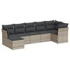 vidaXL 7-dijelni set vrtnih sofa svjetlosivi od poliratana