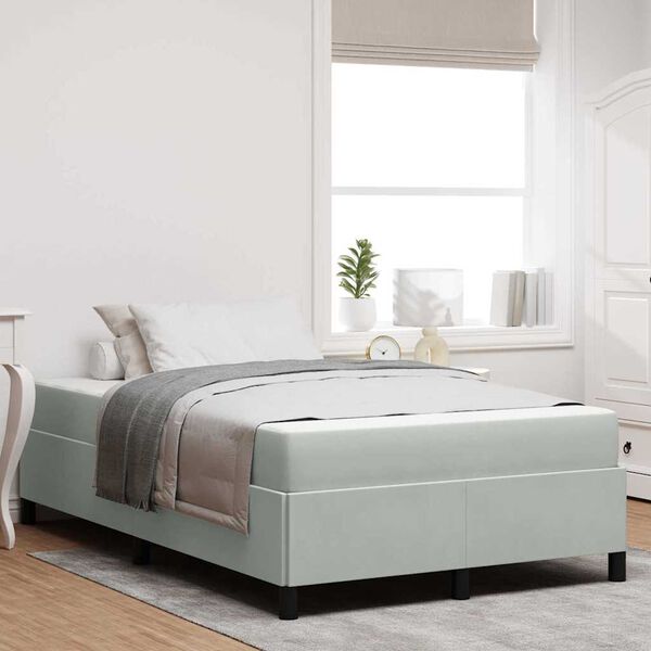 vidaXL Krevetna konstrukcija Svijetlo siva 120 x 200 cm tkanina