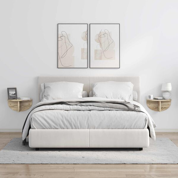 vidaXL Polica na zidu Zidne 2 pcs Sonoma hrast 38 x 19 x 19 cm