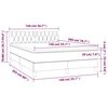 vidaXL Krevet box spring s madracem LED tamnoplavi 140x200 cm bar&scaron;un