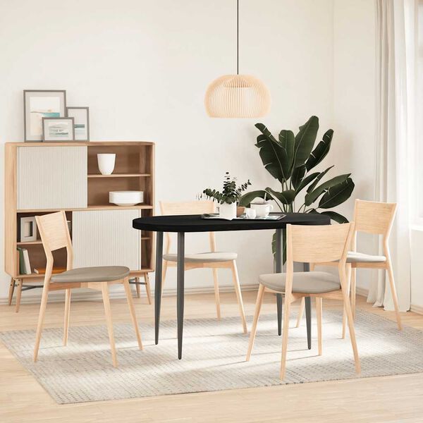 vidaXL Stolna ploča tamnosmeđa 120x60x4 cm ovalna masivna hrastovina