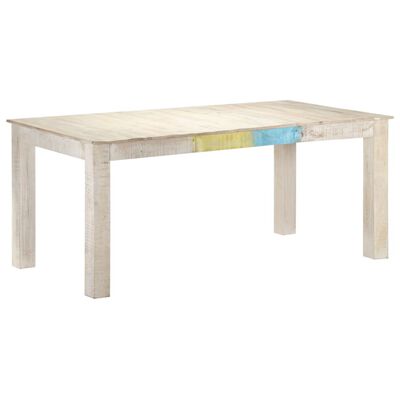 vidaXL Blagovaonski stol bijeli 180x90x76 cm od masivnog drva manga