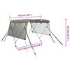vidaXL Tenda bimini s 3 luka i mrežastim zidovima 183x(137-152)x137 cm