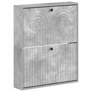 vidaXL Ormar za cipele na zidu ALKMAAR 71 x 17 x 86 cm Betonska siva