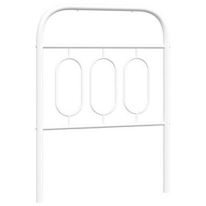 vidaXL Metalno zamjensko uzglavlje bijelo 75 cm