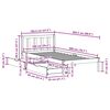 vidaXL Okvir kreveta bez madraca vo&scaron;tano smeđi 100x200 cm od borovine