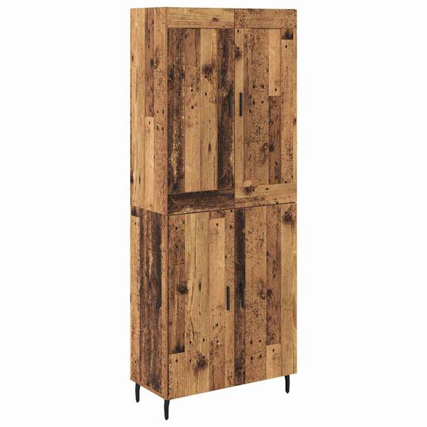 vidaXL Highboard 2 pcs Staro drvo Konstruirano drvo