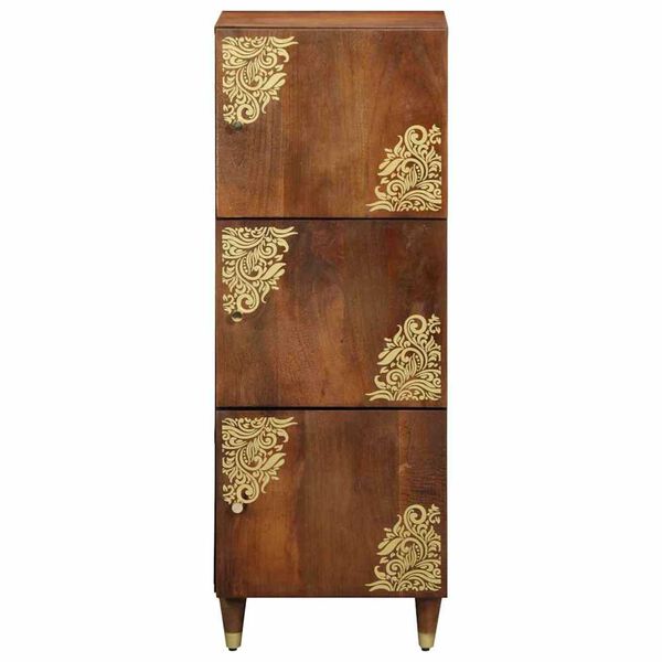 vidaXL Highboard s policom Smeđa 40 x 33 x 110 cm Čvrsto drvo manga