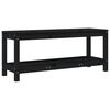 vidaXL Vrtna klupa crna 108x35x45 cm od masivne borovine