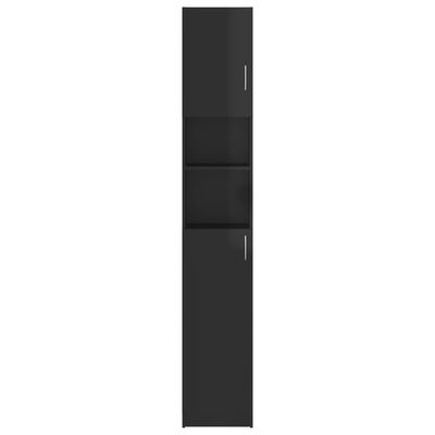 vidaXL Kupaonski ormarić sjajni crni 32x25,5x190 cm konstruirano drvo