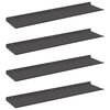 vidaXL Lebdeća polica Zidne 4 pcs Crna 80 x 18 x 2,5 cm Čelik
