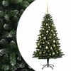 vidaXL Umjetno božićno drvce s kuglicama 150 cm 150 LED lampica