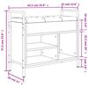 vidaXL Klupa za cipele boja dimljenog hrasta 65,5x32x57,5 cm drvena