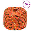 vidaXL Brodski konop narančasti 12 mm 100 m od polipropilena