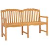 vidaXL Ručni drveni klupko s ružama 150 x 60,5 x 95 cm Prirodna