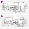 vidaXL Set vanjskih sofa s jastukom 9 pcs Prirodna i svijetlo siva