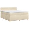 vidaXL Boxspring krevet s madracem Krem 140 x 190 cm Tkanina