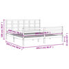 vidaXL Okvir kreveta s uzglavljem 200 x 200 cm od masivnog drva