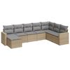 vidaXL 8-dijelni set vrtnih sofa od poliratana s jastucima bež