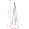 vidaXL LED božićno drvce sa šiljcima 1534 LED toplo bijelo 500 cm