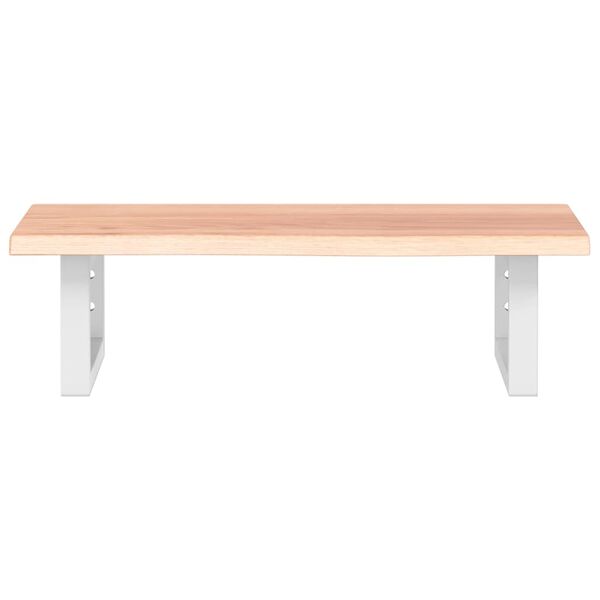 vidaXL Zidna polica za umivaonik od čelika i masivne hrastovine