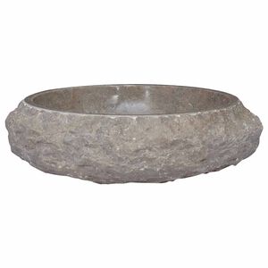vidaXL Umivaonik sivi &Oslash; 40 x 12 cm mramorni