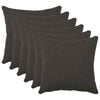 vidaXL Presvlaka za jastuk 6 pcs HEERLEN Tamnosiva 30 x 30 cm Boucl&eacute;