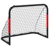vidaXL Nogometni gol s mrežom crveno-crni 90 x 48 x 71 cm čelični