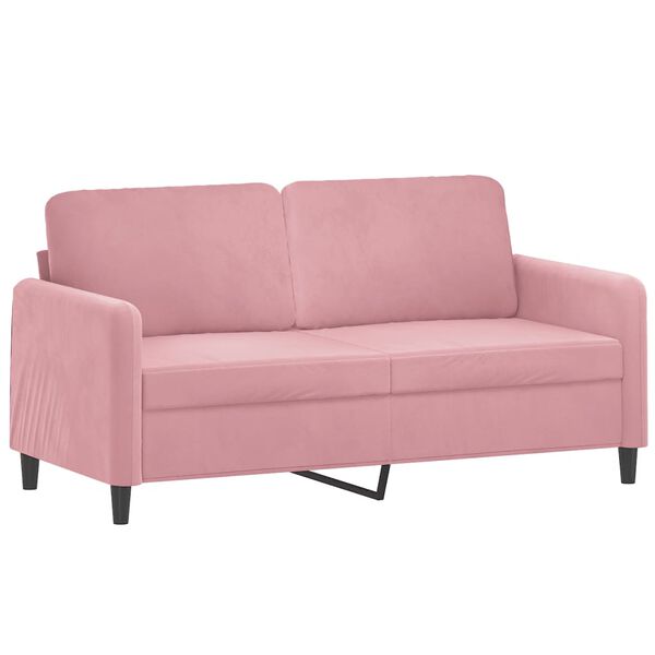 vidaXL 3-dijelni set sofa s jastucima ružičasti bar&scaron;unasti
