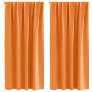 vidaXL Zavjese za blackout s prstenovima 2 pcs Narančasta 175 x 140 cm