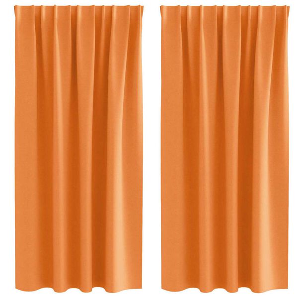 vidaXL Zavjese za blackout s prstenovima 2 pcs Narančasta 175 x 140 cm